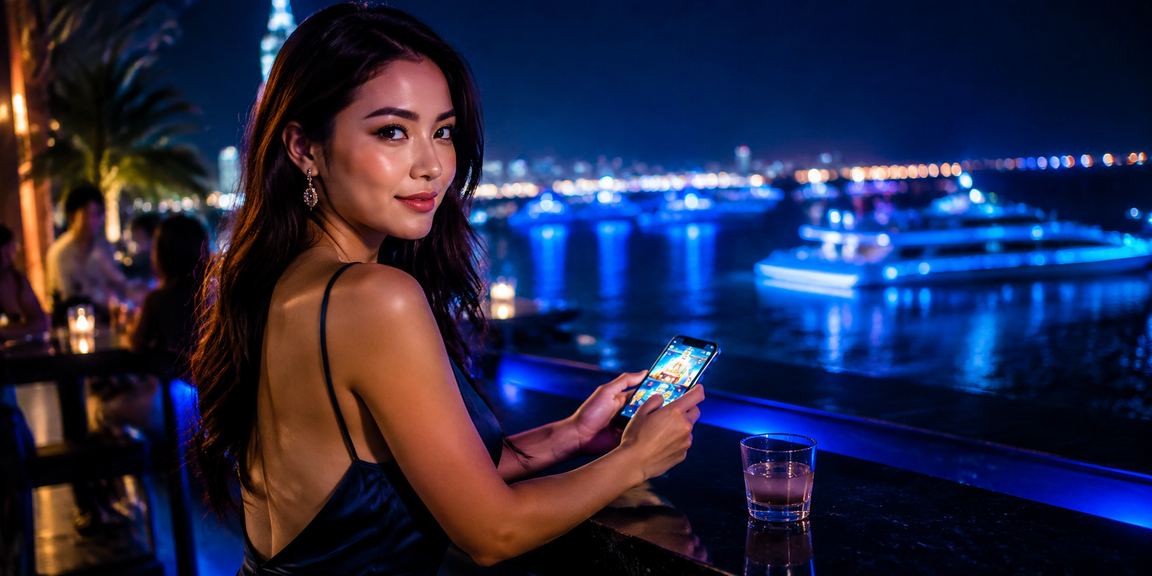 Người dùng Đà Nẵng thực hiện giao dịch tài chính và chơi casino qua điện thoại tại biển