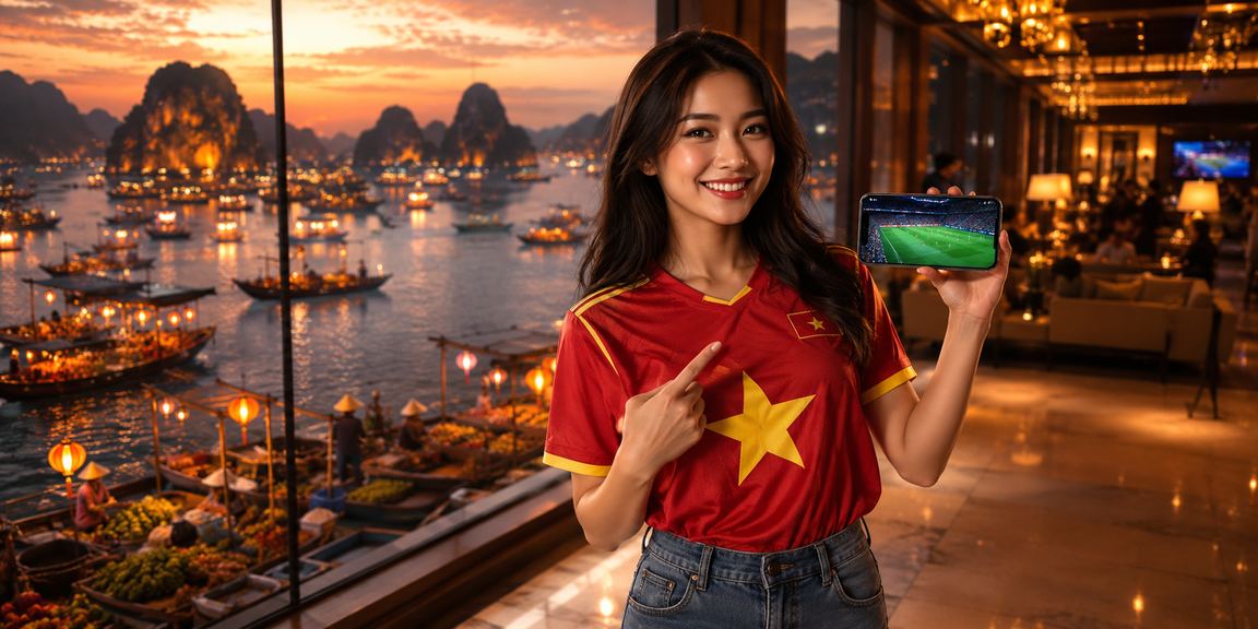 Người hâm mộ bóng đá tại Vịnh Hạ Long theo dõi kèo và đặt cược qua điện thoại dịp lễ hội