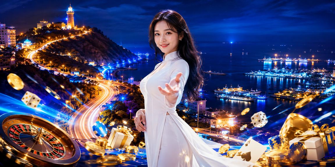 Người dùng tại Vũng Tàu trong trang phục áo dài truy cập casino trực tuyến qua điện thoại